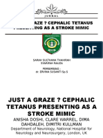 Just A Graze ? Cephalic Tetanus Presenting As A Stroke Mimic