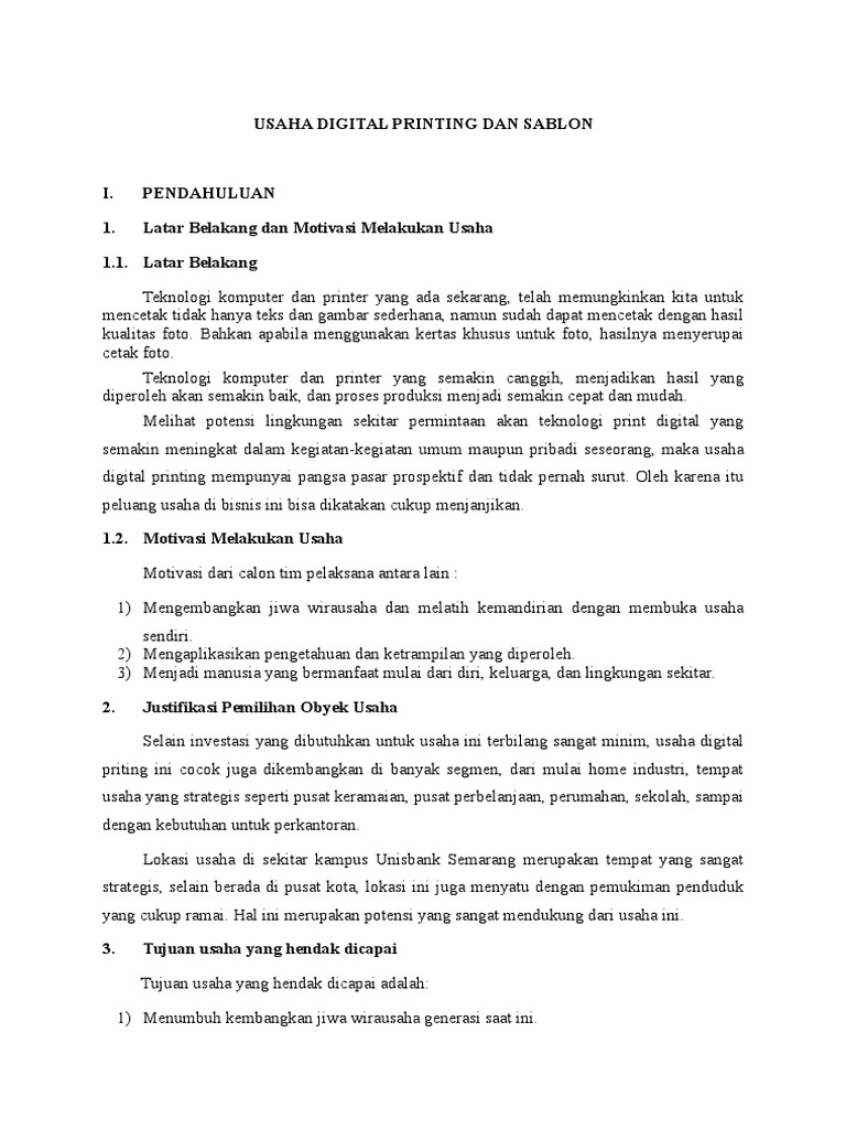 Usaha Digital Printing