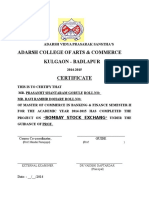 Adarsh College of Arts & Commerce Kulgaon - Badlapur: Certificate