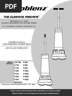 Genuine Koblenz Shampoo Brushes for Model P-4000
