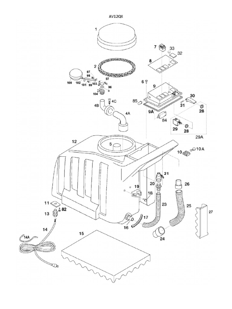 AV12QX Schematic and Parts List | PDF | Washer (Hardware) | Screw