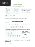 Calculo 2 - Resumo Teorema Green, Stokes, Divergente, Superficies Parametrizadas