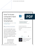 How to Access Computer's Hard Drive With Smartphone