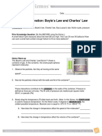 Student Exploration: Boyle's Law and Charles' Law