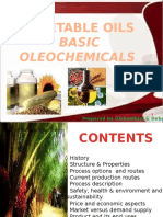 Vegetable Oils and Oleochemicals Production Processes