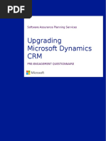 02 Upgrading Microsoft Dynamics CRM - Pre-Engagement Questionnaire