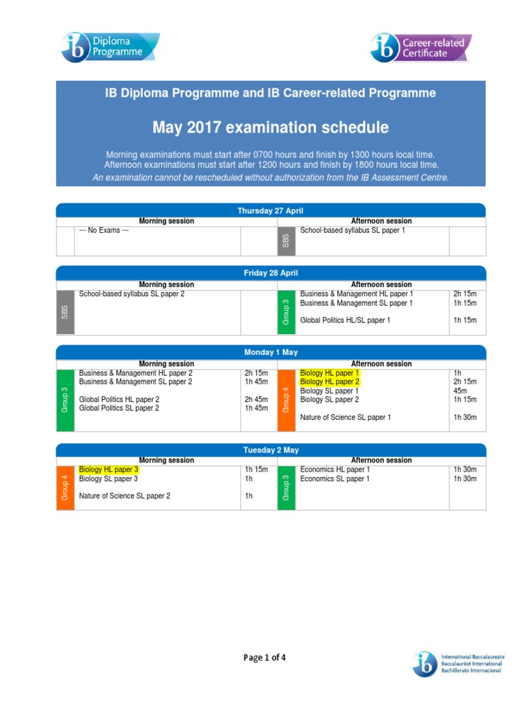 IB May 2027 Exam Schedule | PDF | Foreign Language Studies