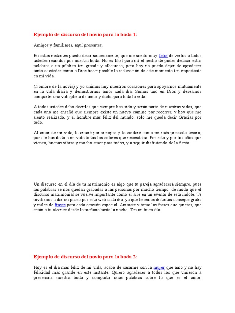 Consejos para escribir el discurso perfecto para los novios en su boda