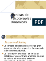 Tecnicas de Psicoterapias Dinamicas