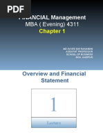 Lecture 1 - Overview of Financial Statement Analysis