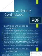 Límite de Una Función de Variable Real. Cálculo de Límites y Propiedades de Los Límites