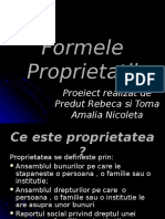 Formele Proprietatii