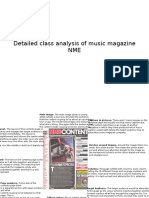 Detailed Class Analysis of Music Magazine NME