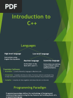 Introduction To C++