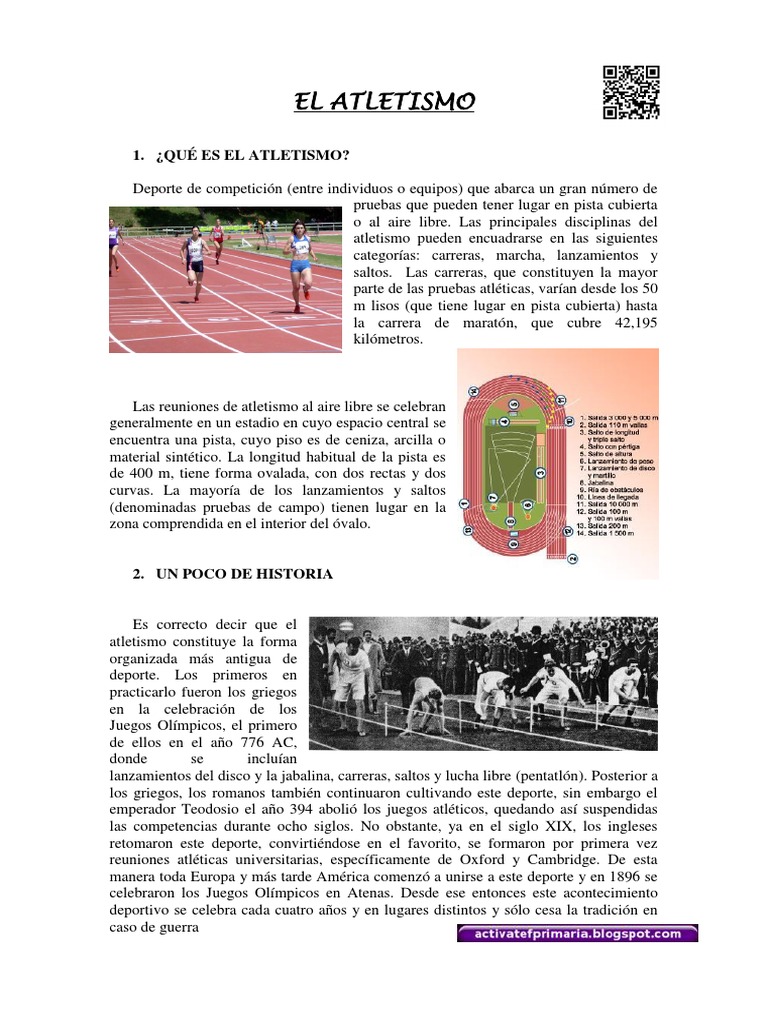 Medidas y Tipos de Pista de Atletismo | PDF | Recreación | Deporte del ...