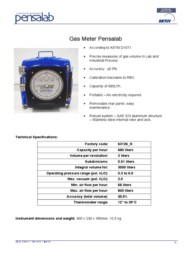 Guia Rápida Gas Meter | PDF