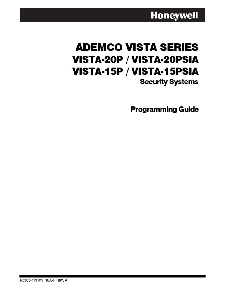Honeywell Vista 20P Installer Worksheet PDF | PDF | Command Line ...