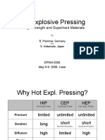 Hot Explosive Pressing: of High Strength and Superhard Materials