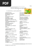 5º Ano-Teste de Avaliação-A Poesia