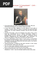 D. Afonso Henriques O Conquistador - 1143 – 1185