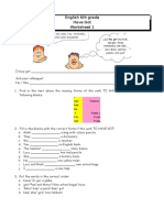 English 6th Grade Have Got Worksheet 1