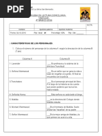 Profe..Prueba Escrita de Matilda