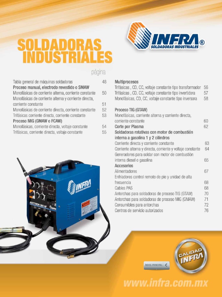 INFRA Catalogo Soldadoras - Industriales | PDF | Soldadura | Construcción