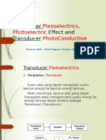 Transducer Piezoelectrics, Photoelectric Effect and Transducer PhotoConductive