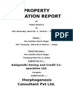Property Valuation Report: Morphogenesis Consultant PVT LTD