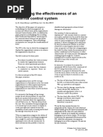 Measuring The Effectiveness of An Internal Control System: by Dr. David Brewer and William List, CA, Hon FBCS