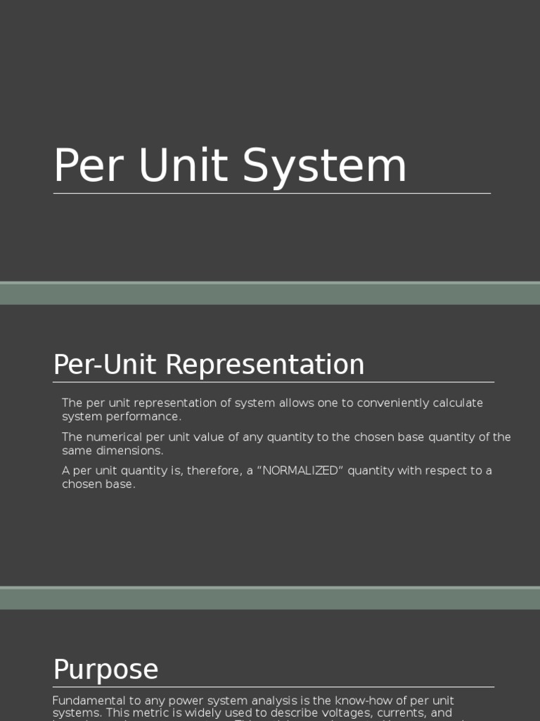 Power System Per Unit Basics | PDF | Electrical Impedance | Electric ...
