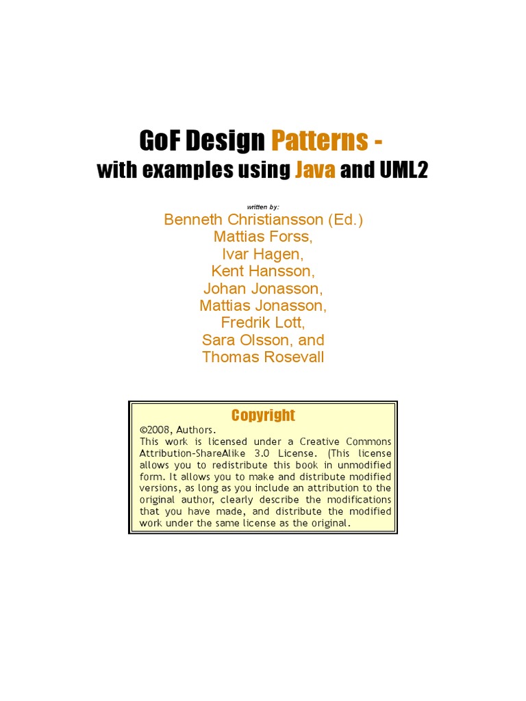 Design Patterns Git Hub PDF | PDF | Class (Computer Programming ...