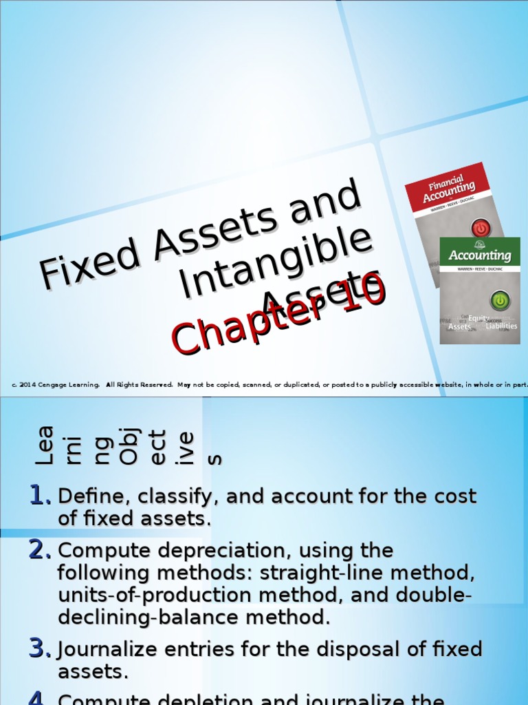 Fixed Assets and Intangible Goodwill (Accounting) Depreciation