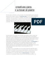 Formas Creativas para Aprender A Tocar El Piano