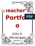 Teacher's: Portfoli o