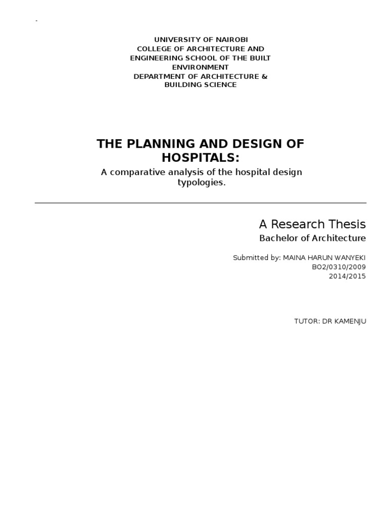 Hospital Design Typologies Analysis | PDF | Case Study | Hospital