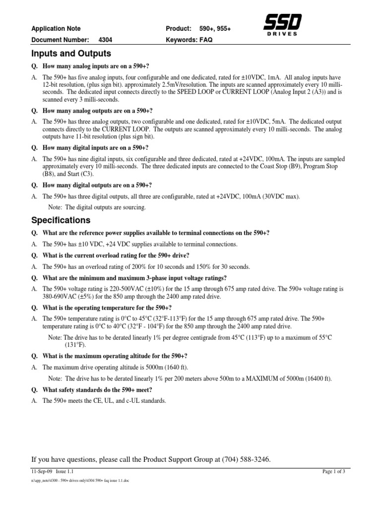 Technical App Notes For DC590+ Series DC Drive | PDF | Capacitor ...