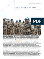 Repubblica Centrafricana Si Rivolta Contro ONU