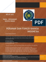 Peranan Dan Fungsi Bahasa Indonesia