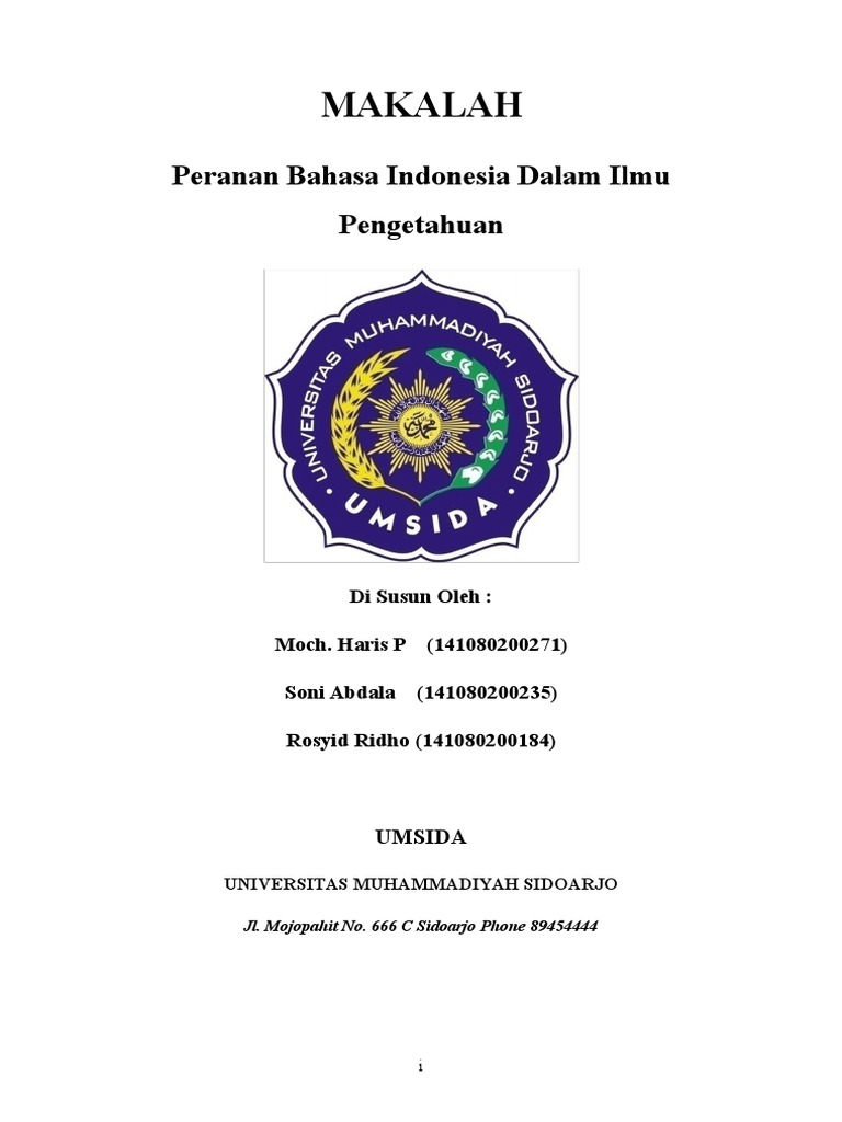 Cover Makalah | PDF