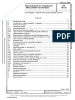 Machine capability investigation for measurable characteristics