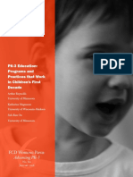 PK 3 Education Programs and Practices That Work in Childrens First Decade