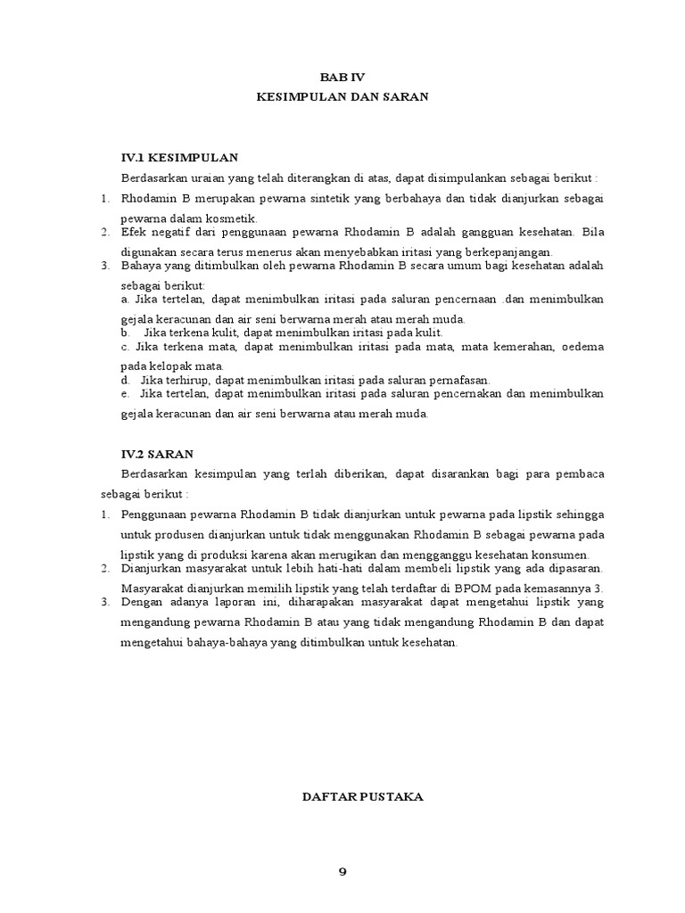 Kesimpulan Saran Dan Daftar Pustaka