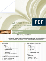 Critical Writing Workshop