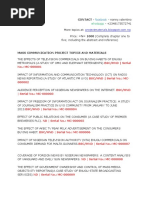Download Mass communication project topics and materials for final year students by Nonny Valentine SN329983452 doc pdf