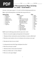 Ancient Mesopotamia Map Activity