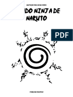 desenho de Bandana de Naruto com o sinal da aldeia da folha para colorir