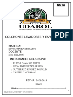 Tema 4 - Colchones Lavadores y Espaciadores