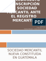 Clase No. 10 Procedimiento de Inscripción de Una S.A. Ante Registro Mercantil