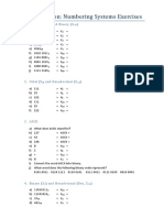 Exercise 2 - Numbering Systems